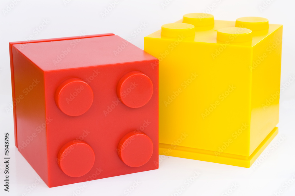 Obraz premium colorful cubes on white background