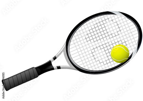 Raquette et balle de tennis