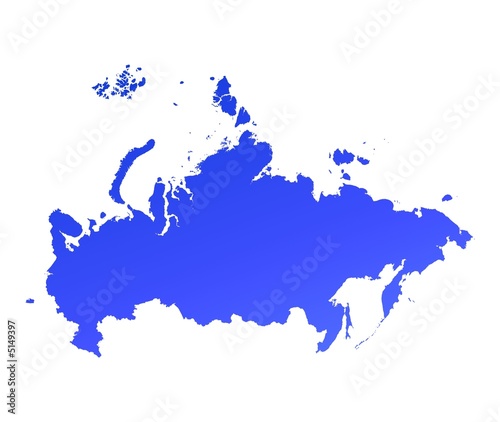blue gradient Russia map