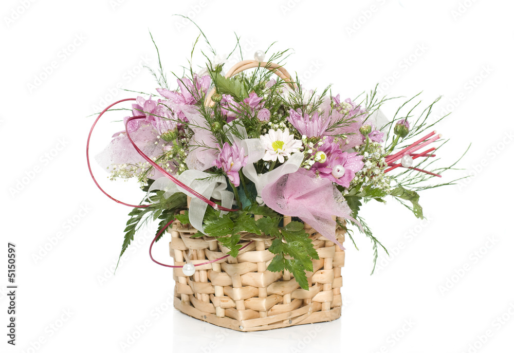 Basket with flowers Basket with flowers