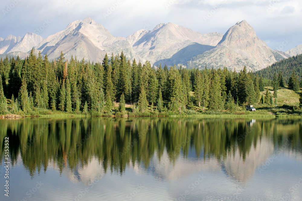 Camping at Molas Lake, Colorado Camping at Molas Lake, Colorado