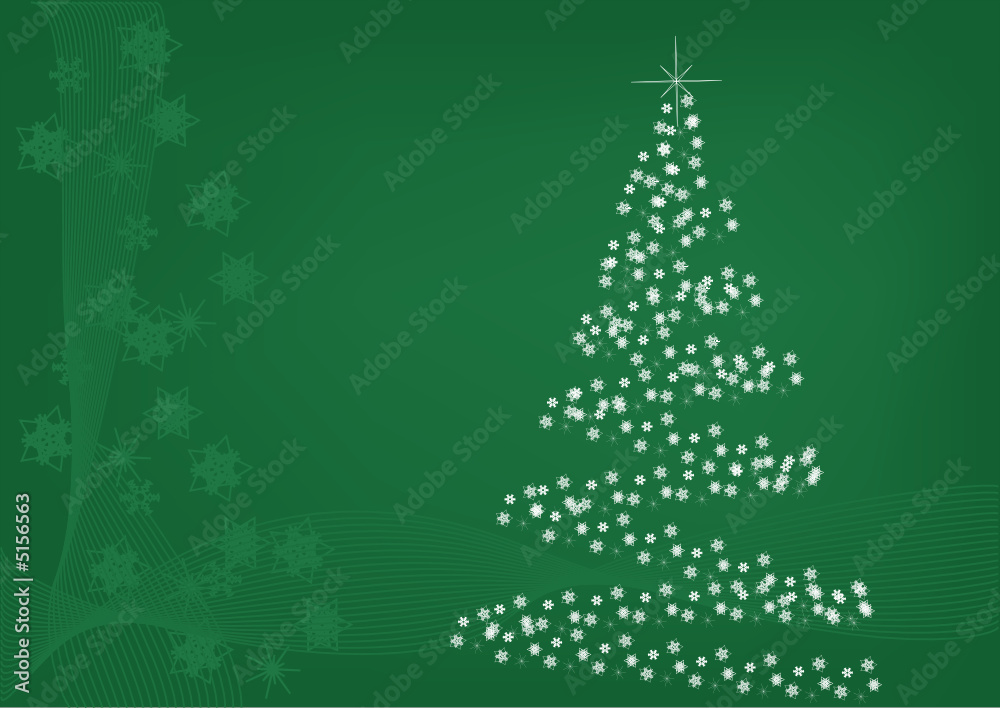 Christmas tree in green Christmas tree in green