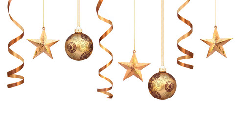 Gold christmas decorations