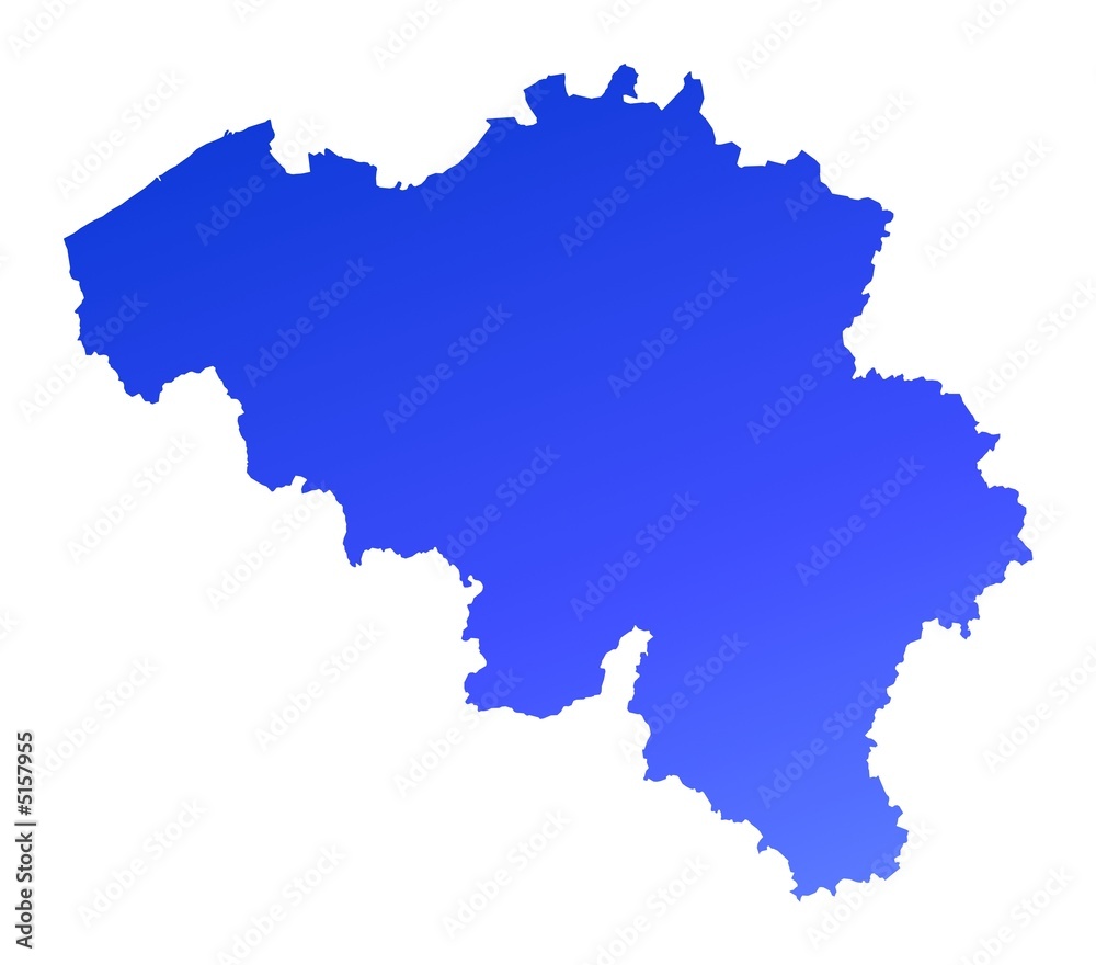 blue gradient Belgium map
