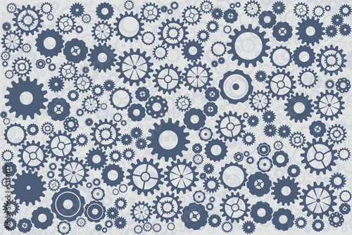 Clockworks blue background