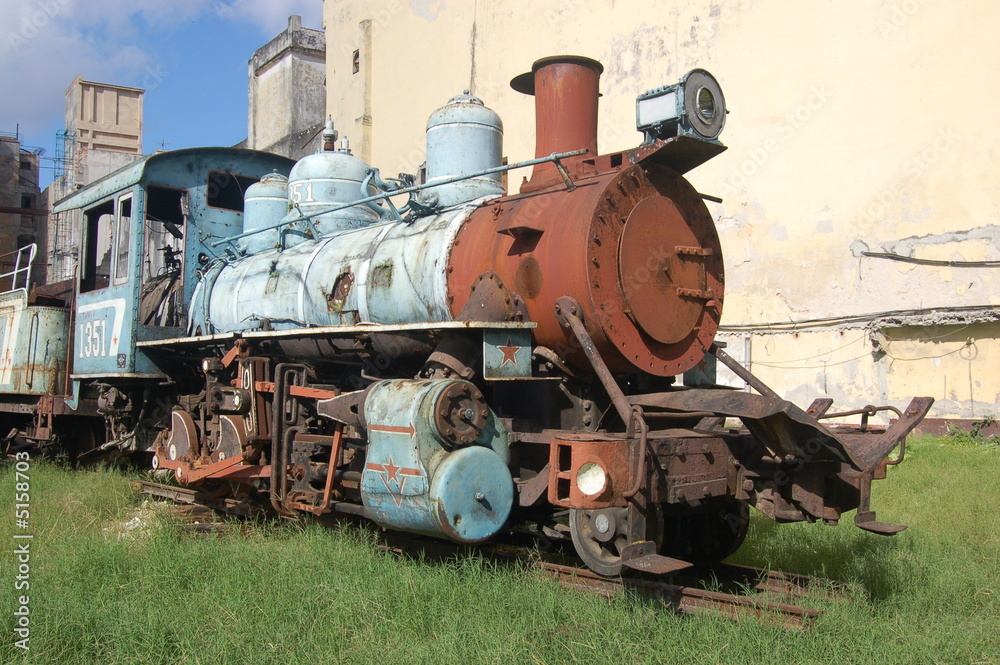 Naklejka premium Rusting steam train