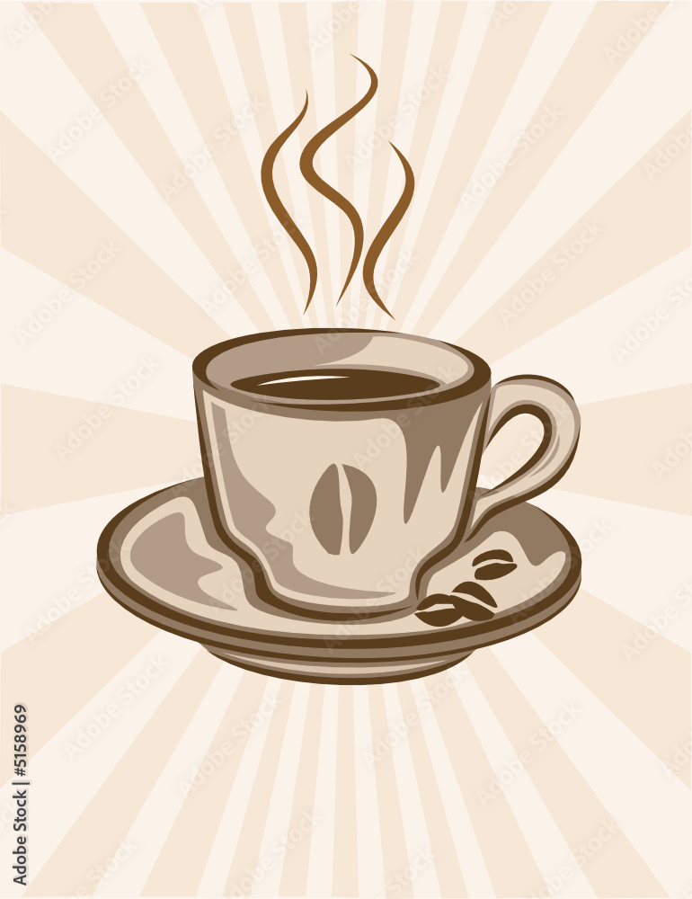 Obraz premium Vector coffee cup background