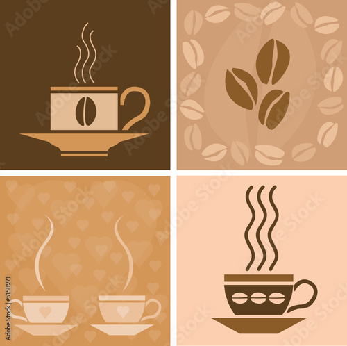 coffee related square illustration