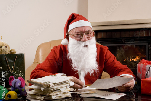 Santa Claus Reading Letters