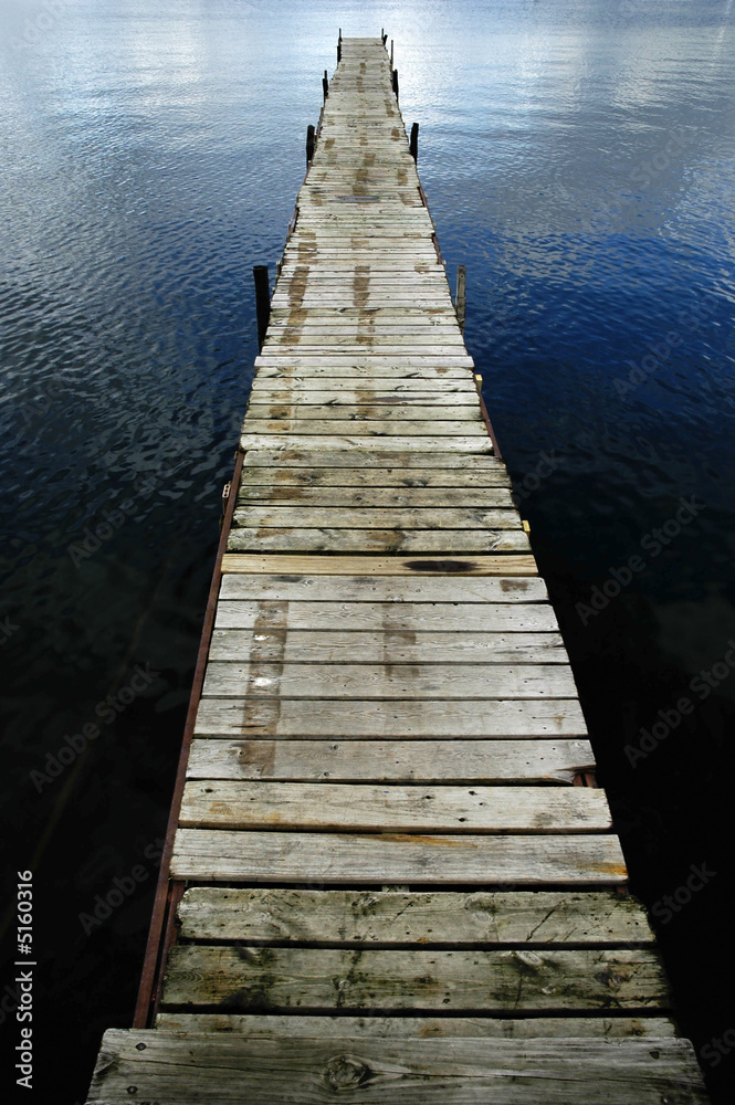 Dock Floating in Blue Water