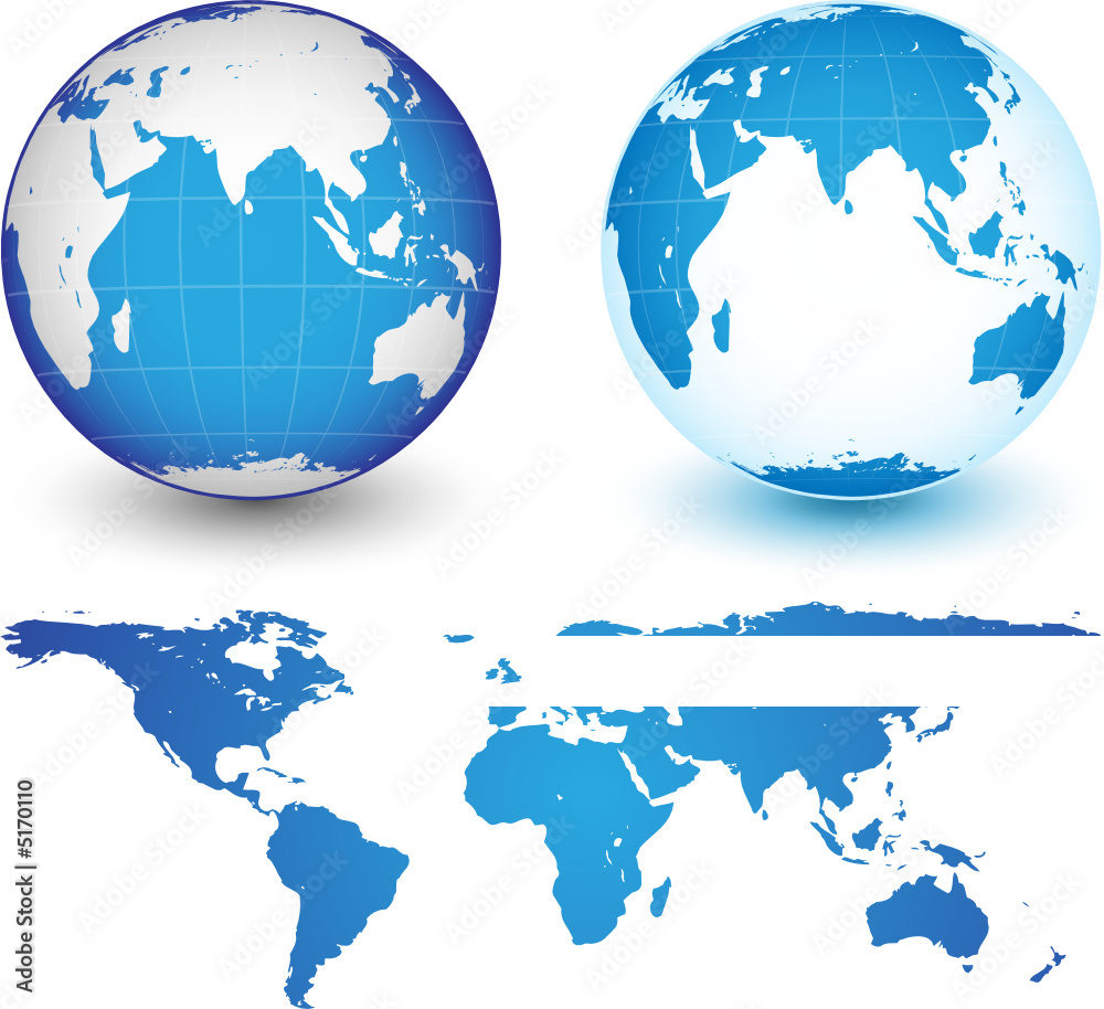 Fototapeta premium Planète terre vectorielle, facilement modifiable