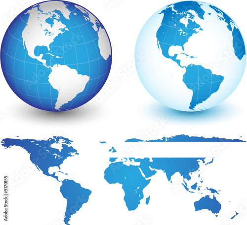 Planète terre vectorielle, facilement modifiable