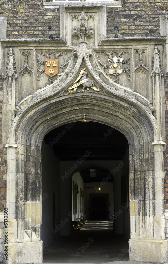 Obraz na plátně University of Cambridge, Jesus college, entrance to chapel via c