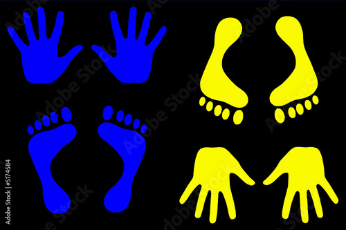 bleu et jaune