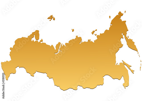 Carte de la Russie marron