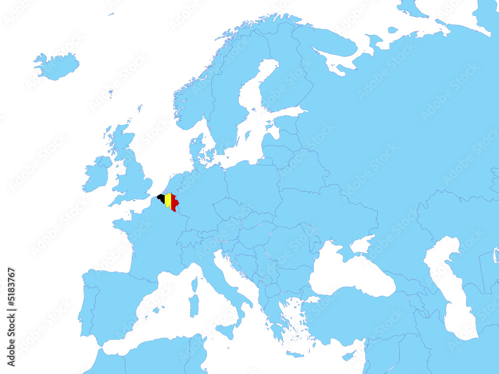Belgium on europe map