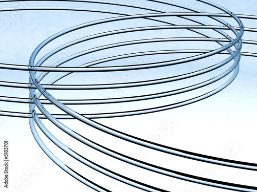 Abstract glass or metal smooth pipes