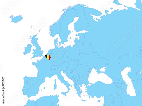 Belgium on europe map