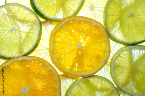 lime, lemon and orange slices