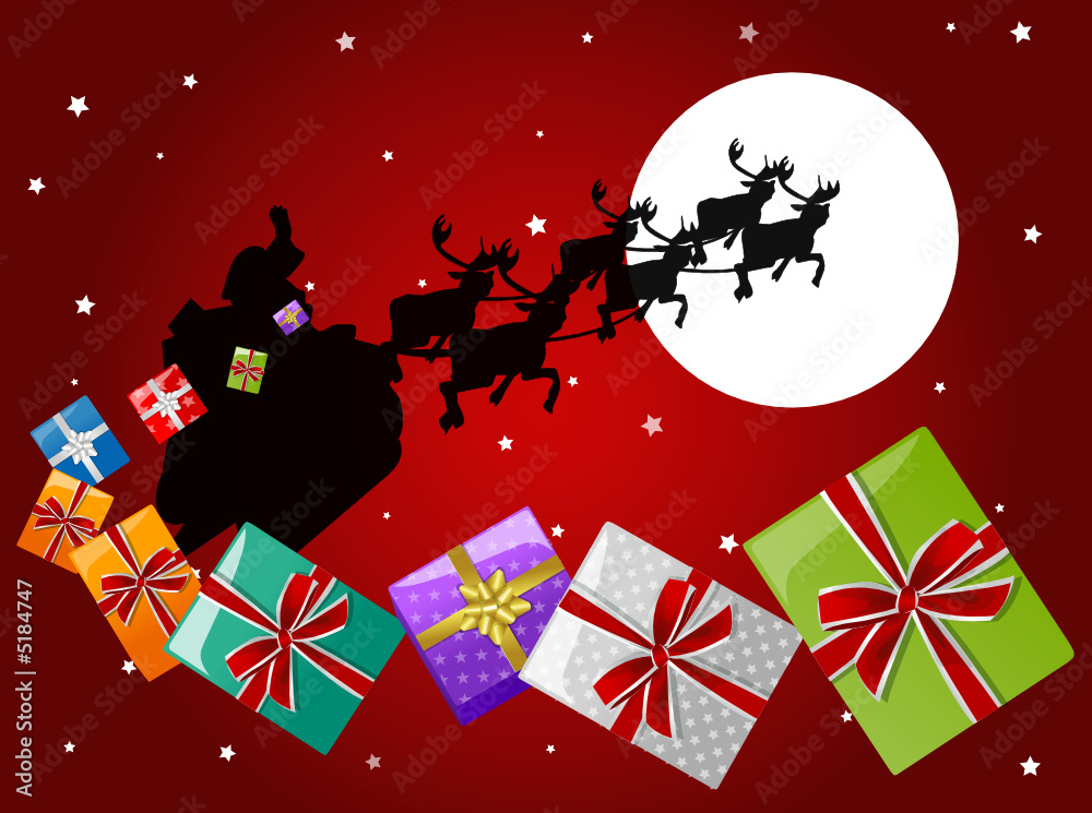 arrivée des cadeaux de noël