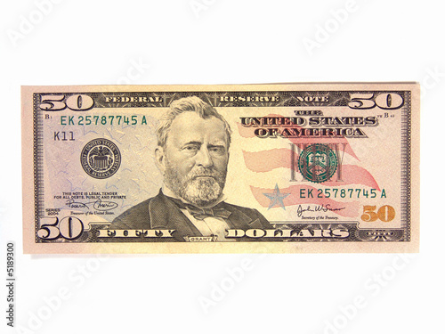 US Fifty Dollar Bills photo