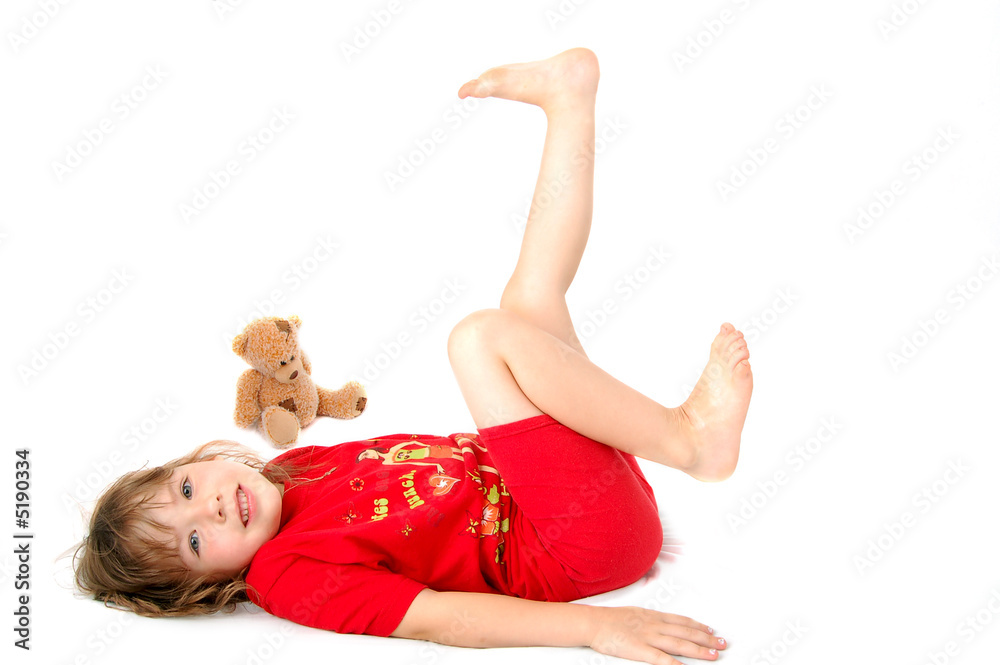 little girl have fun