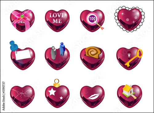 Crystal love shape red1