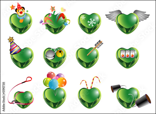 Crystal love shape green2