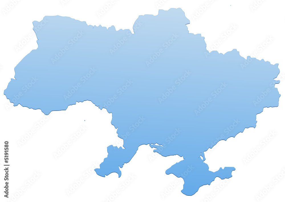 Carte de l'Ukraine bleu Carte de l'Ukraine bleu