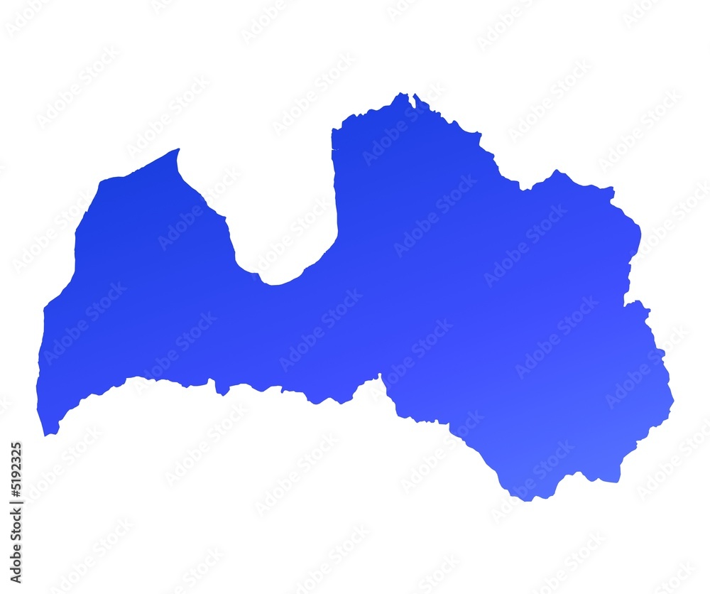 blue gradient map of Latvia