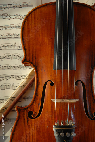 Violine und Noten photo