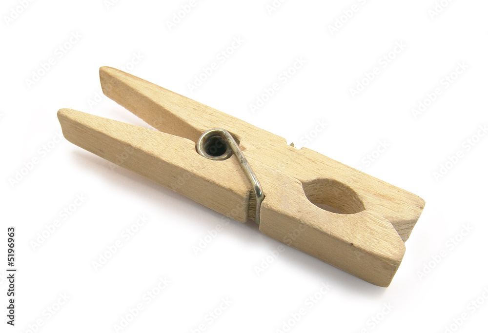 Wooden clothespin