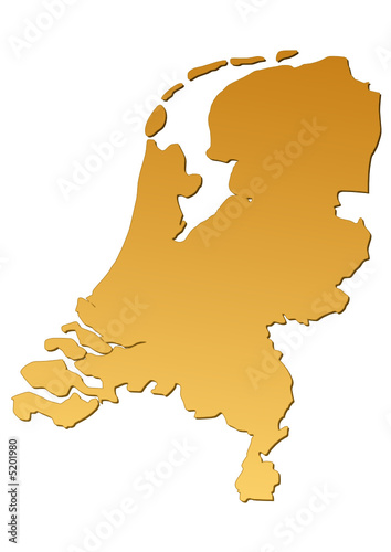 Carte des Pays-Bas marron