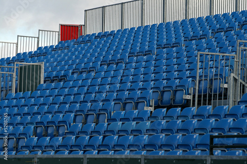 blue stadium seating