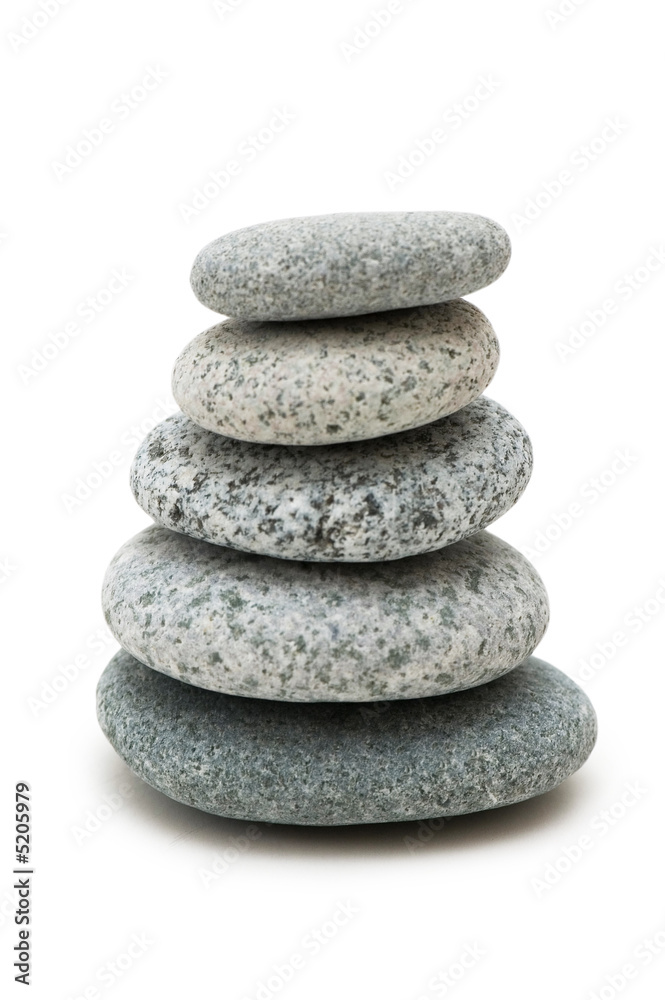 Stack of pebbles isolated on the white Stack of pebbles isolated on the white