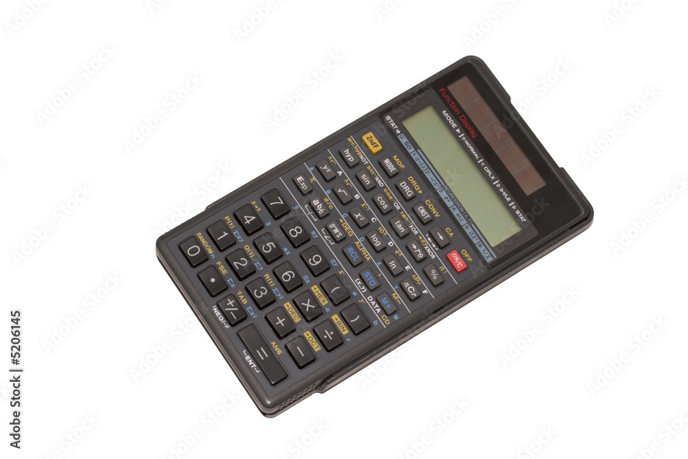 Engineering calculator isolated Engineering calculator isolated