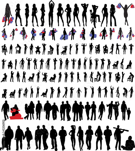 people silhouettes (vectors)