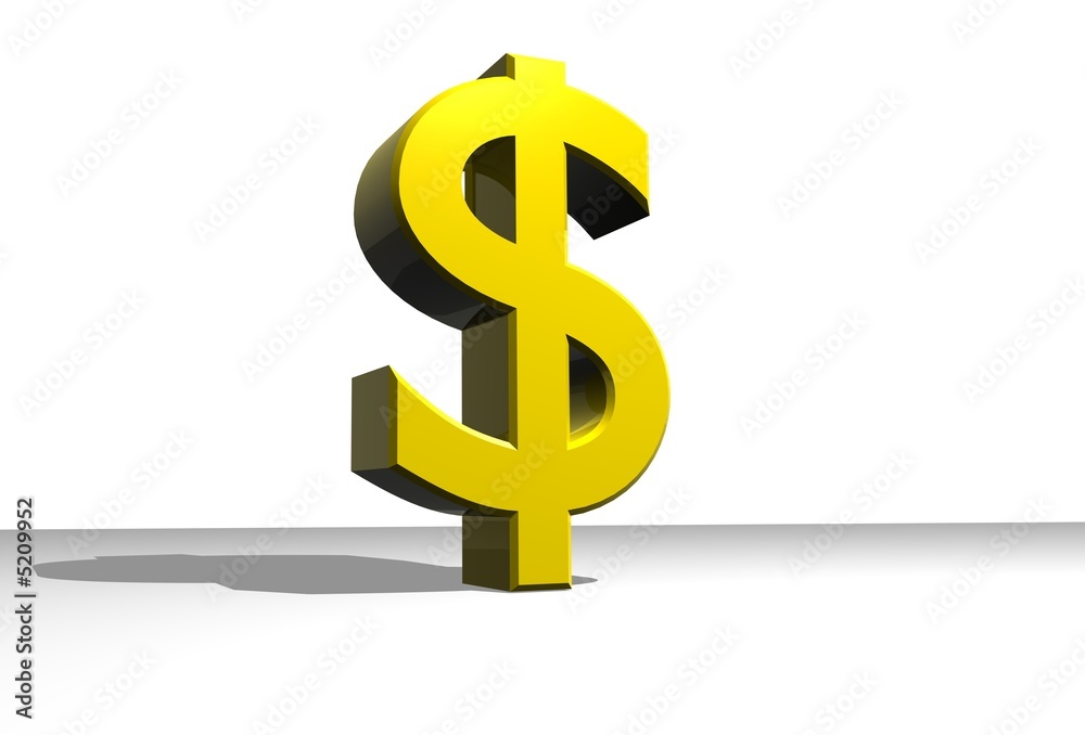 Obraz premium Large dollar sign