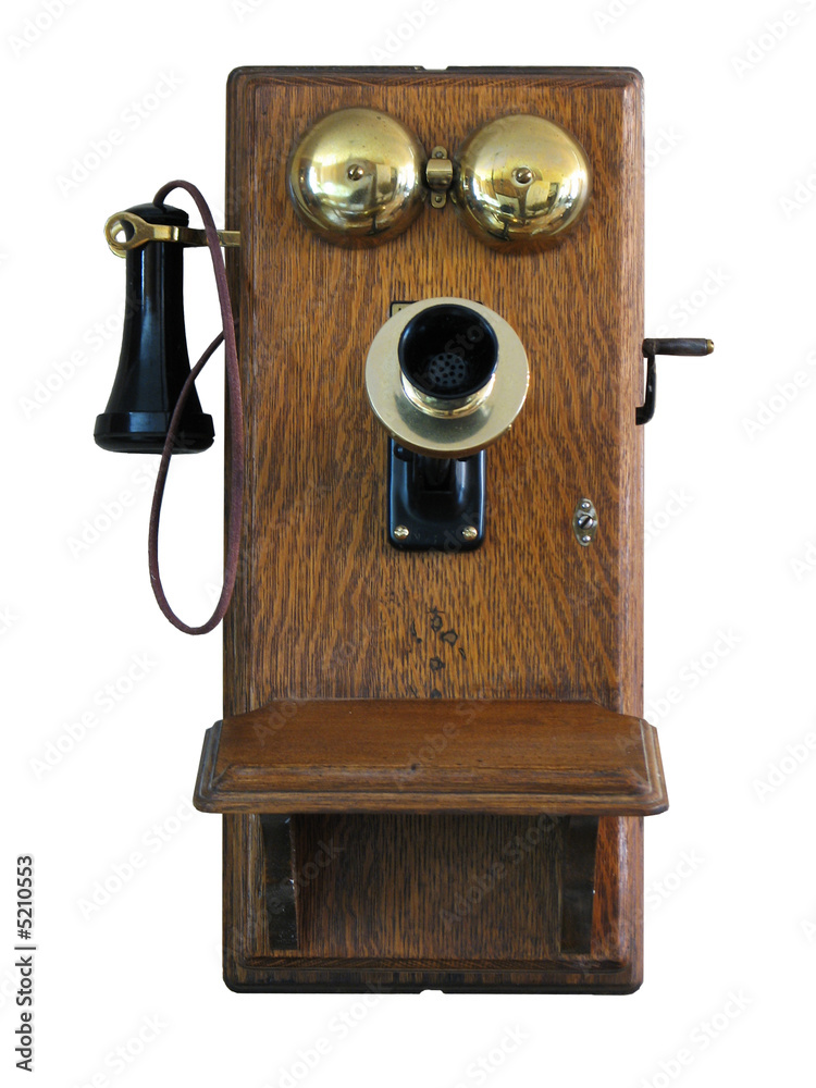 Antique Wall Telephone Stock Photo | Adobe Stock