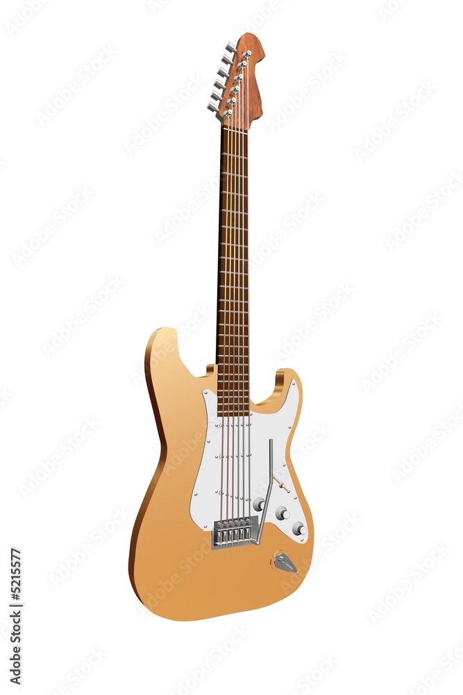 guitare electrique 3D or - info2d3d