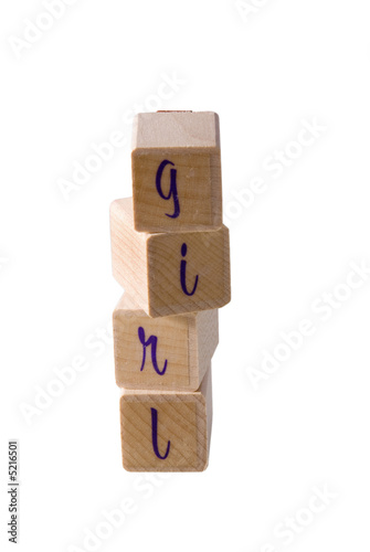 art stamp word girl