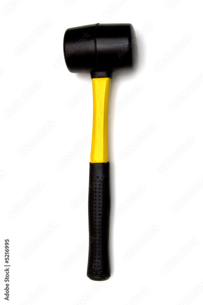 rubber hammer on white background