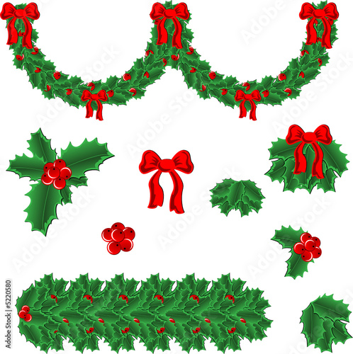 Set of elements for christmas