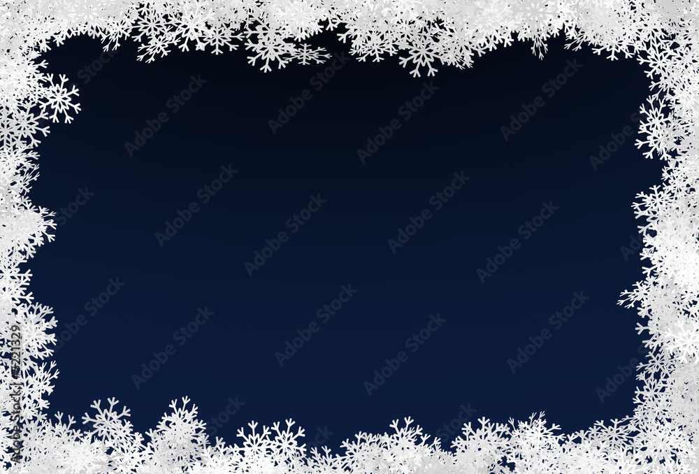 Fototapeta premium snowflake border