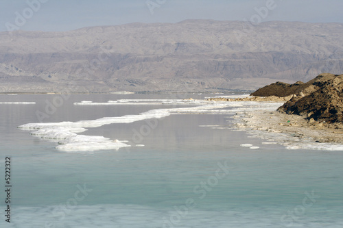 salt and islands of the Dead sea, Israel