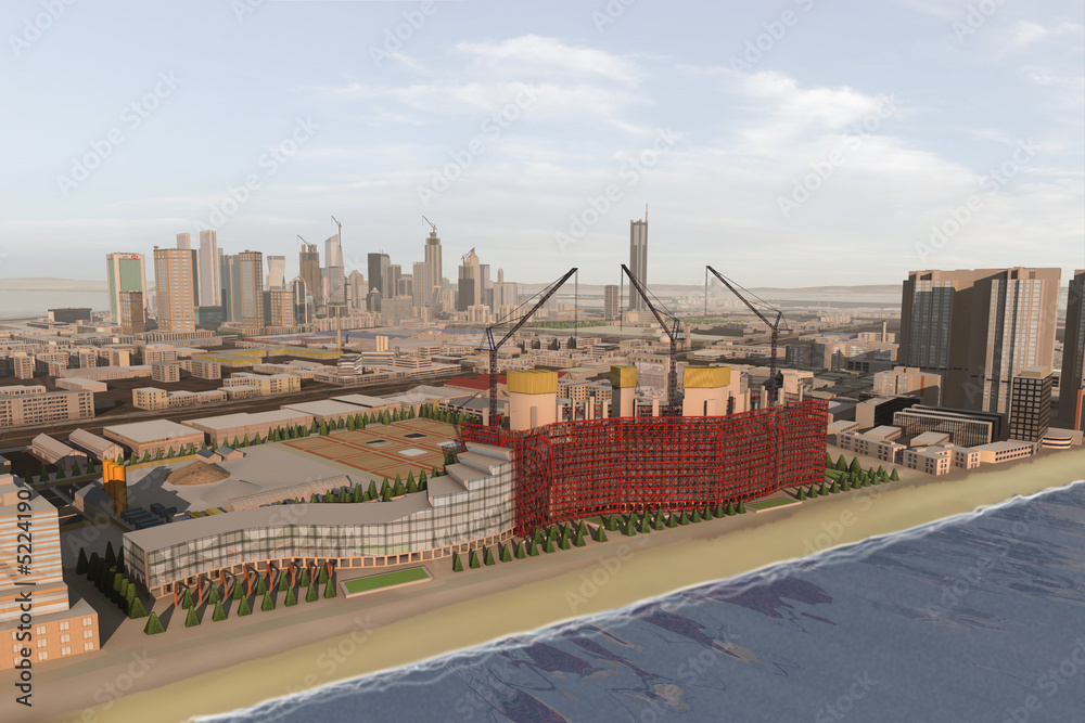 Fototapeta premium Imaginary city 118