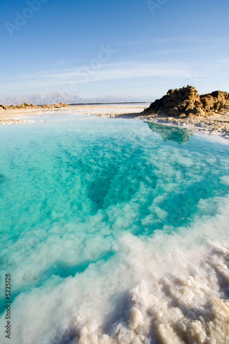 blue water of the dead sea photo