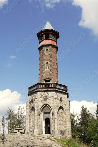 old tourist view tower on top hill