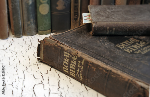 Antique Bible and Old Books