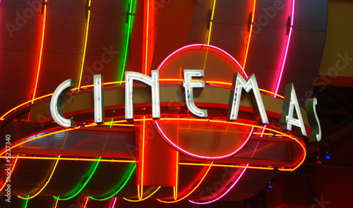 Cinema retro neon sign 